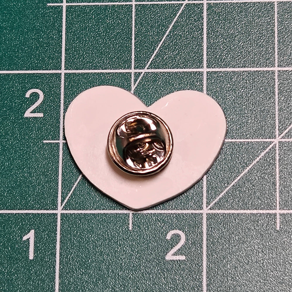 Acrylic Pin: Pride Kitten Heart, Lesbian
