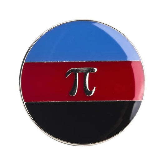 Enamel Circle Pin: Polyamory Pride Flag