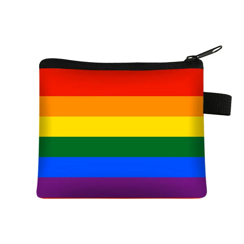 Classic Rainbow Stripe Coin Purse