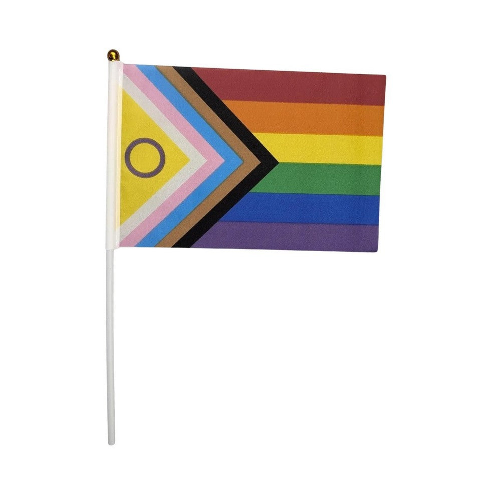 Inclusive Progress Rainbow Pride Flag: Mini (Handheld)