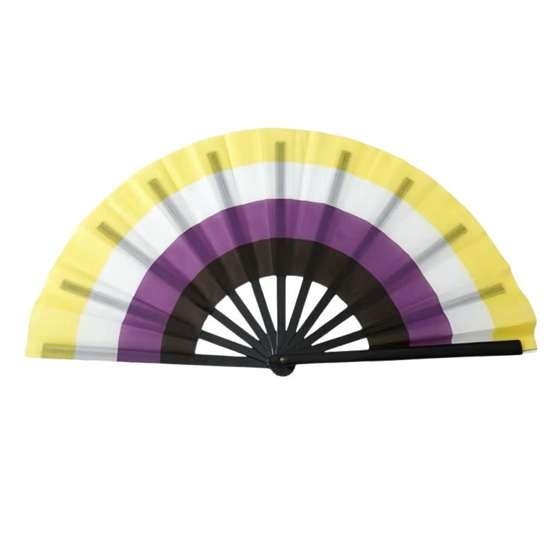 Large Hand Fan: Non-Binary Pride