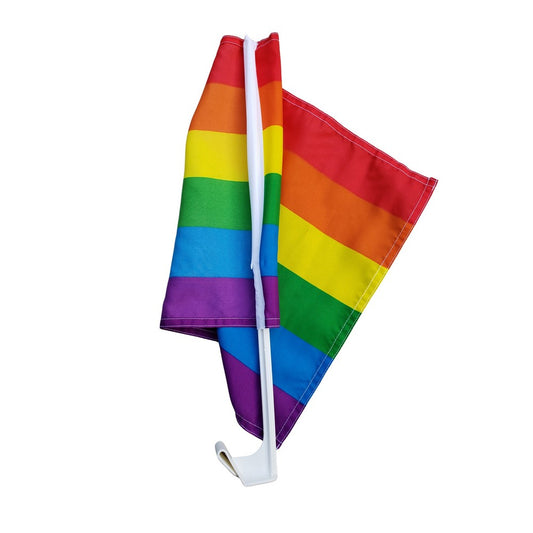Rainbow Car Flag Double-Sided 12" X 16"