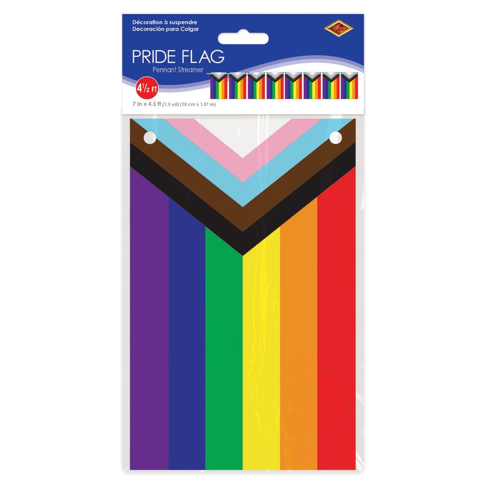 Progress Pride Flag Pennant Streamer
