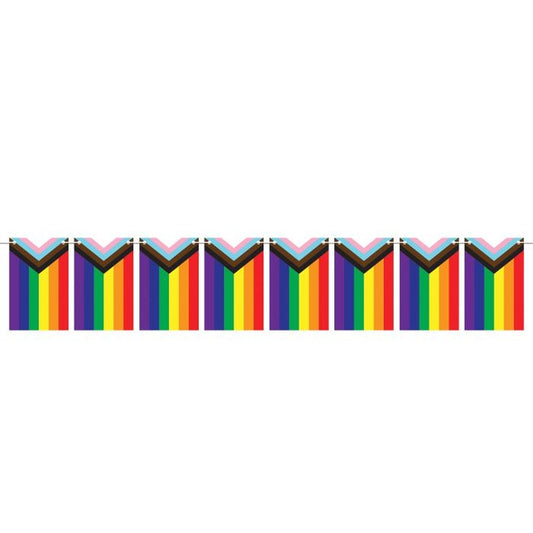 Progress Pride Flag Pennant Streamer