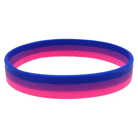 Silicone Pride Bracelet: Bisexual