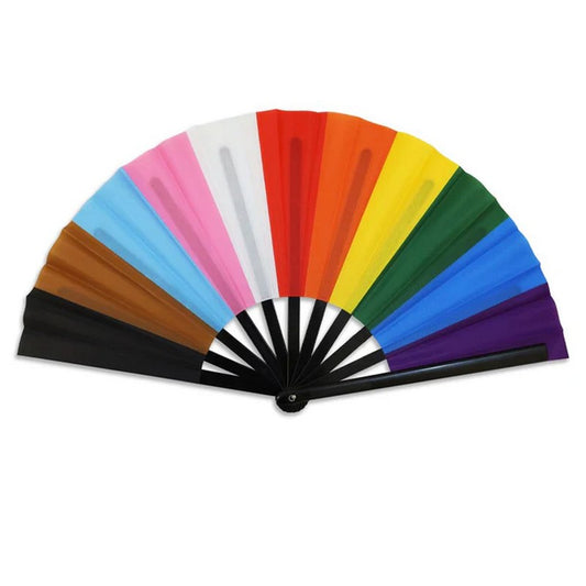 Large Hand Fan: Progress Pride