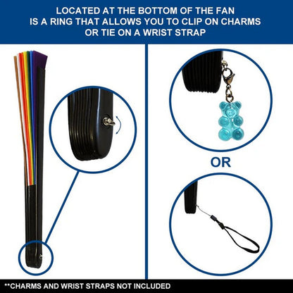 Large Hand Fan: Progress Pride