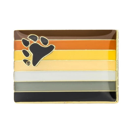Enamel Pin: Bear Pride Flag