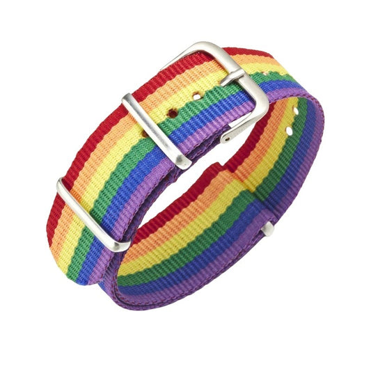 Rainbow Nylon Strap Bracelet