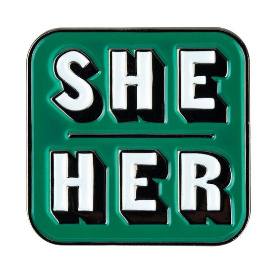 Enamel Mega Pin: She/Her