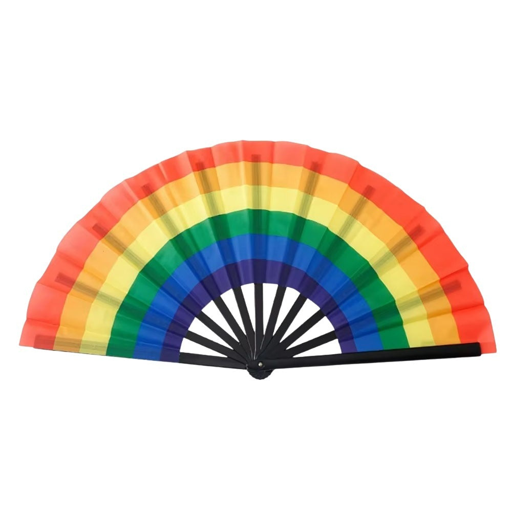 Large Hand Fan: Rainbow Pride