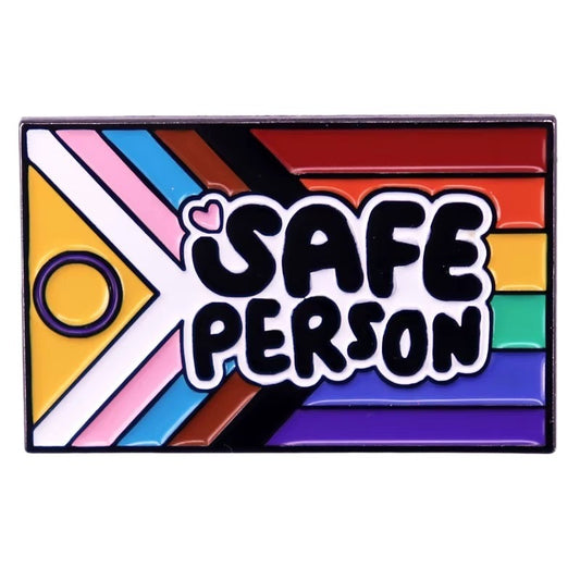 Enamel Pin: Safe Person