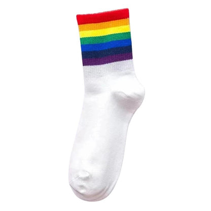 Bold Pride Ribbed Sock (Black or White)