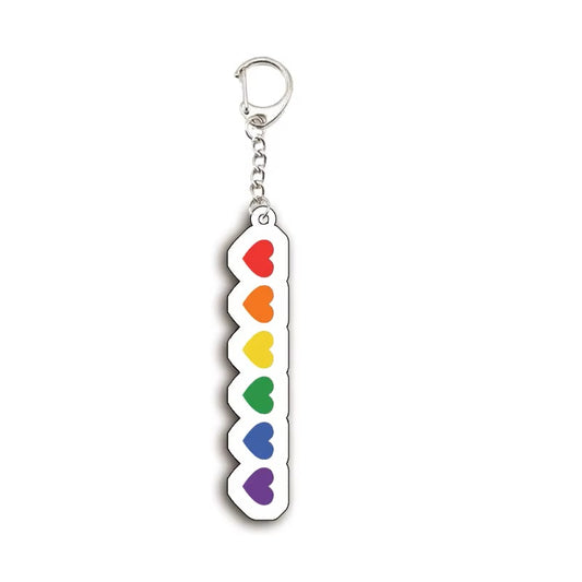 Rainbow Heart Pride Keychain