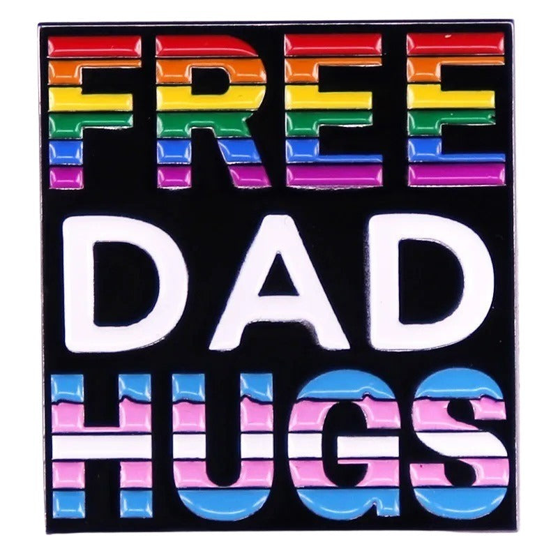 Enamel Mega Pin: Free Dad Hugs