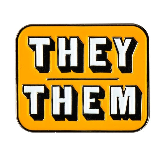 Enamel Mega Pin: They/Them