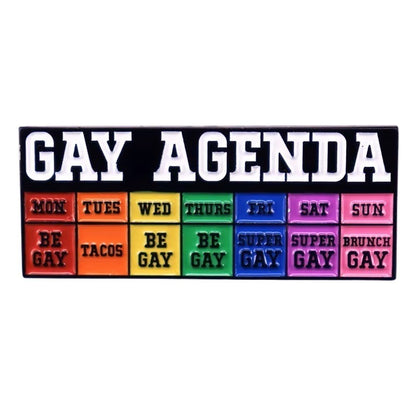 Enamel Pin: Gay Agenda Weekly Planner
