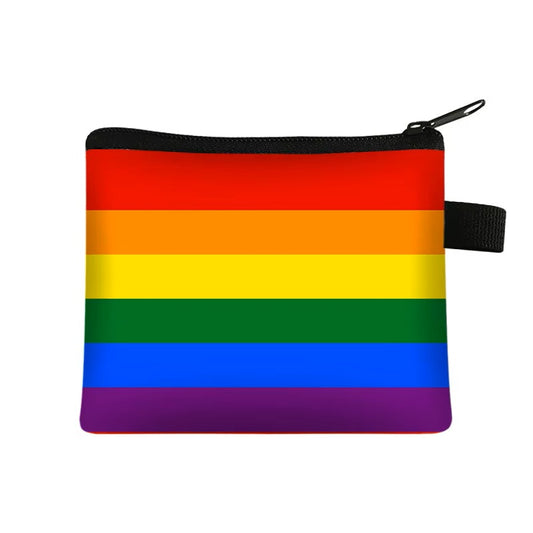 Classic Rainbow Stripe Coin Purse