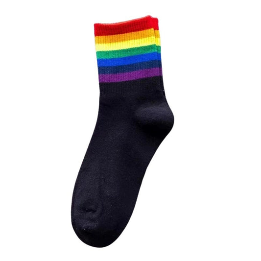Bold Pride Ribbed Sock (Black or White)