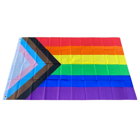 Progress Rainbow Pride Flag: Large