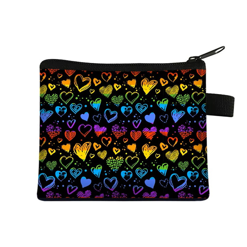 Rainbow Hearts Coin Purse