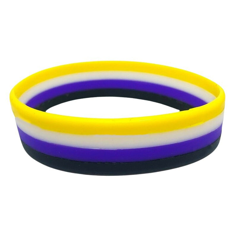 Silicone Pride Bracelet: Non-Binary Flag