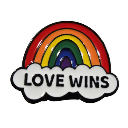 Enamel Mini Pin: Love Wins Rainbow