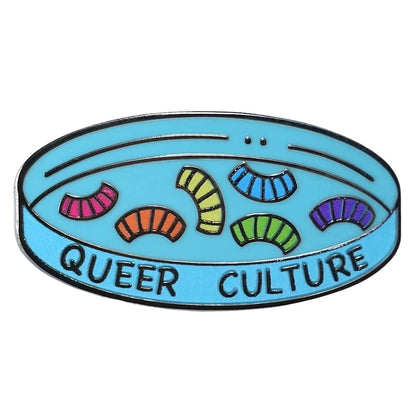 Enamel Pin: Queer Culture (Rainbow Bacteria Petri Dish)
