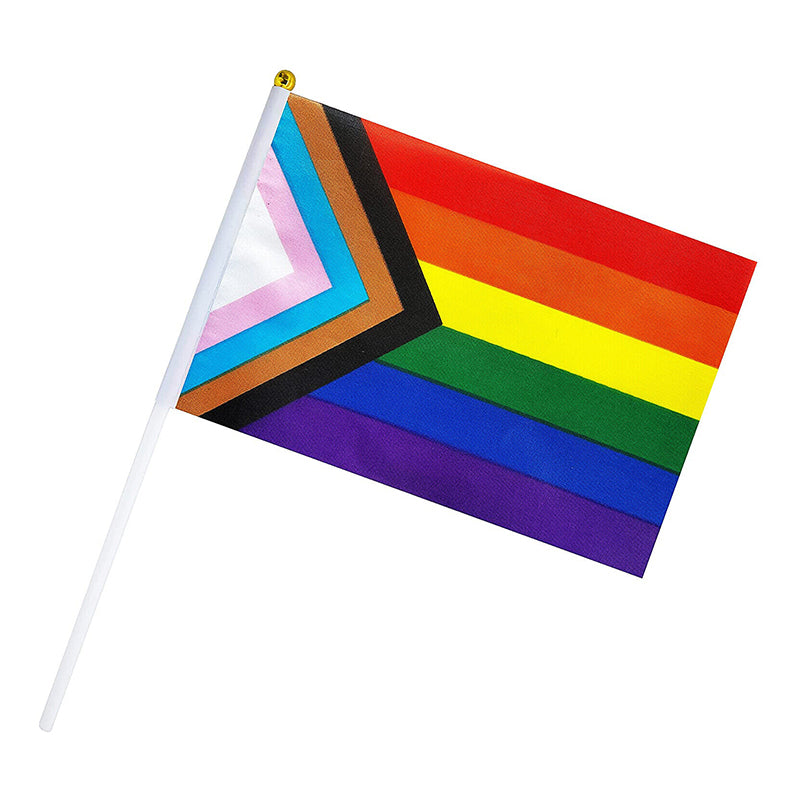 Progress Rainbow Pride Flag: Mini (Handheld)