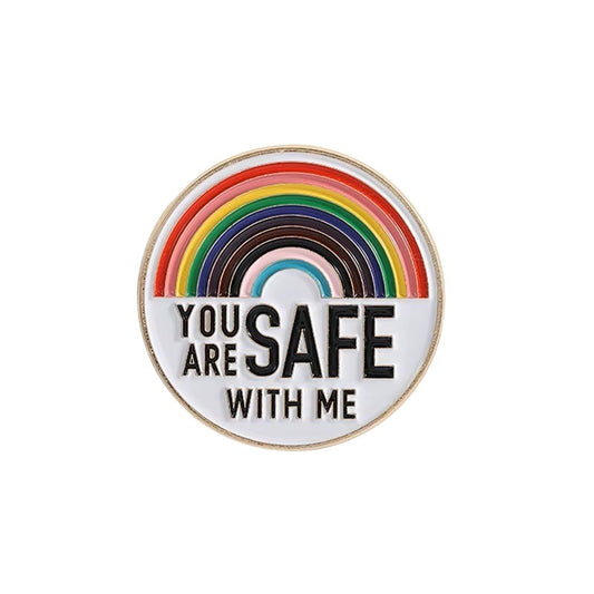 Enamel Pin: You Are Safe with Me