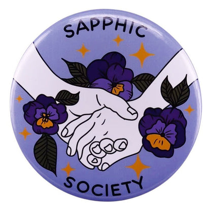 Button: Sapphic Society Violets